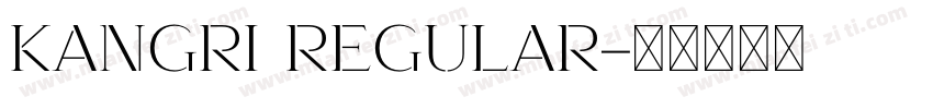 Kangri Regular字体转换